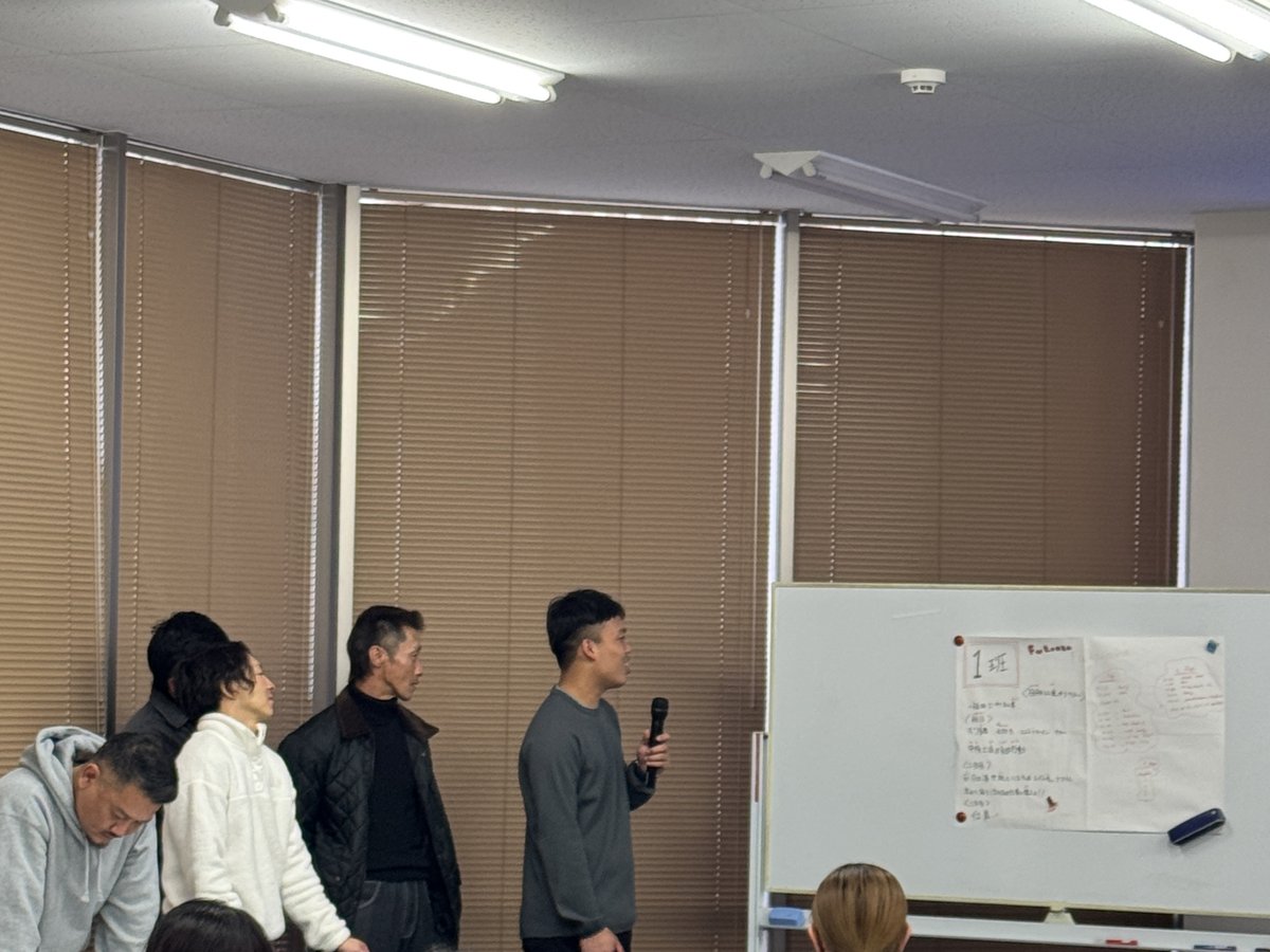 社員旅行プレゼンの様子